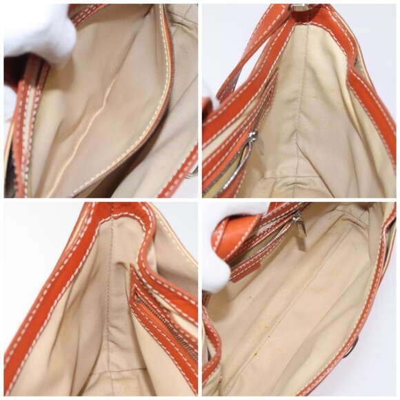 CELINE Shoulder Bag Leather Orange Auth EC246 - Picture 16 of 16